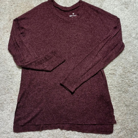 AMERICAN EAGLE Soft & Sexy Plush Round Neck Long Sleeve Tee - Picture 3 of 6
